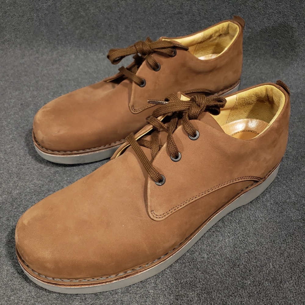Samuel Hubbard Nubuck Oxford Shoes Mens Size 13 Brown Vibram Sole‎ Stitch-Down